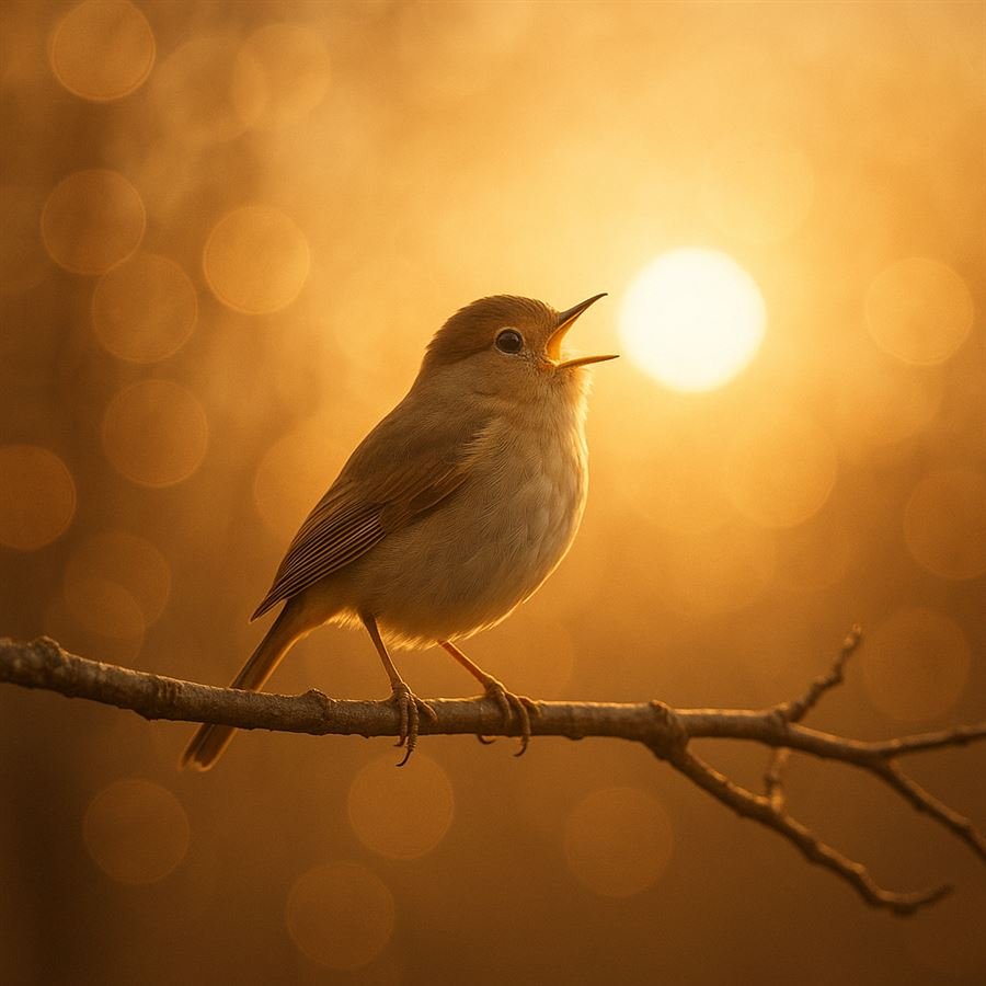 Ilustração do dia 15, Ele canta por você: cena inspirada em Sofonias 3:17