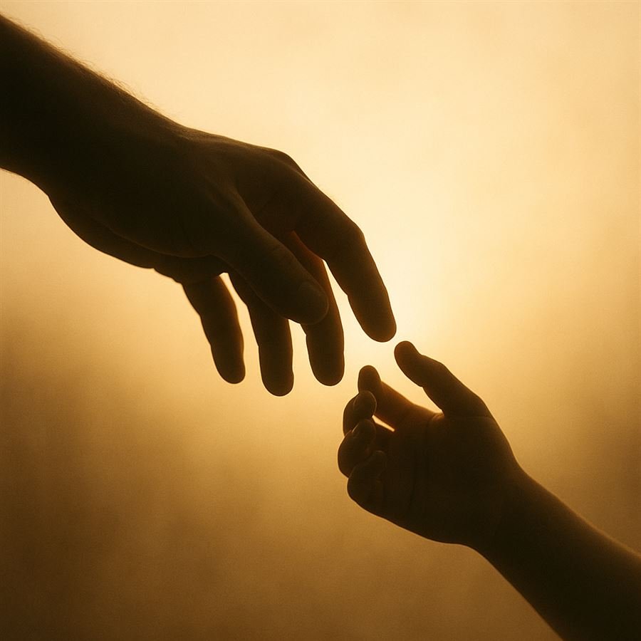 Ilustração do dia 8, Não temas: cena inspirada em Isaías 41:10